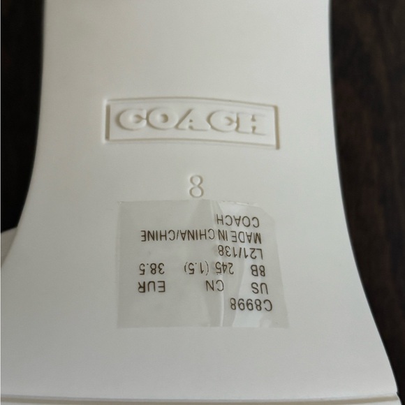 Coach Women's Cream Slide Sandals - Picture 7 of 9